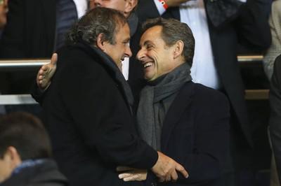 Мишель Платини (слева) и Николя Саркози