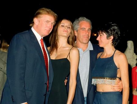 Слева направо: Дональд и Мелания Трампы, Джеффри Эпштейн и Гислен Максвелл