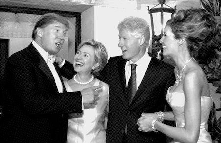 Хиллари и Билл Клинтон на свадьбе Дональда и Мелании Трамп